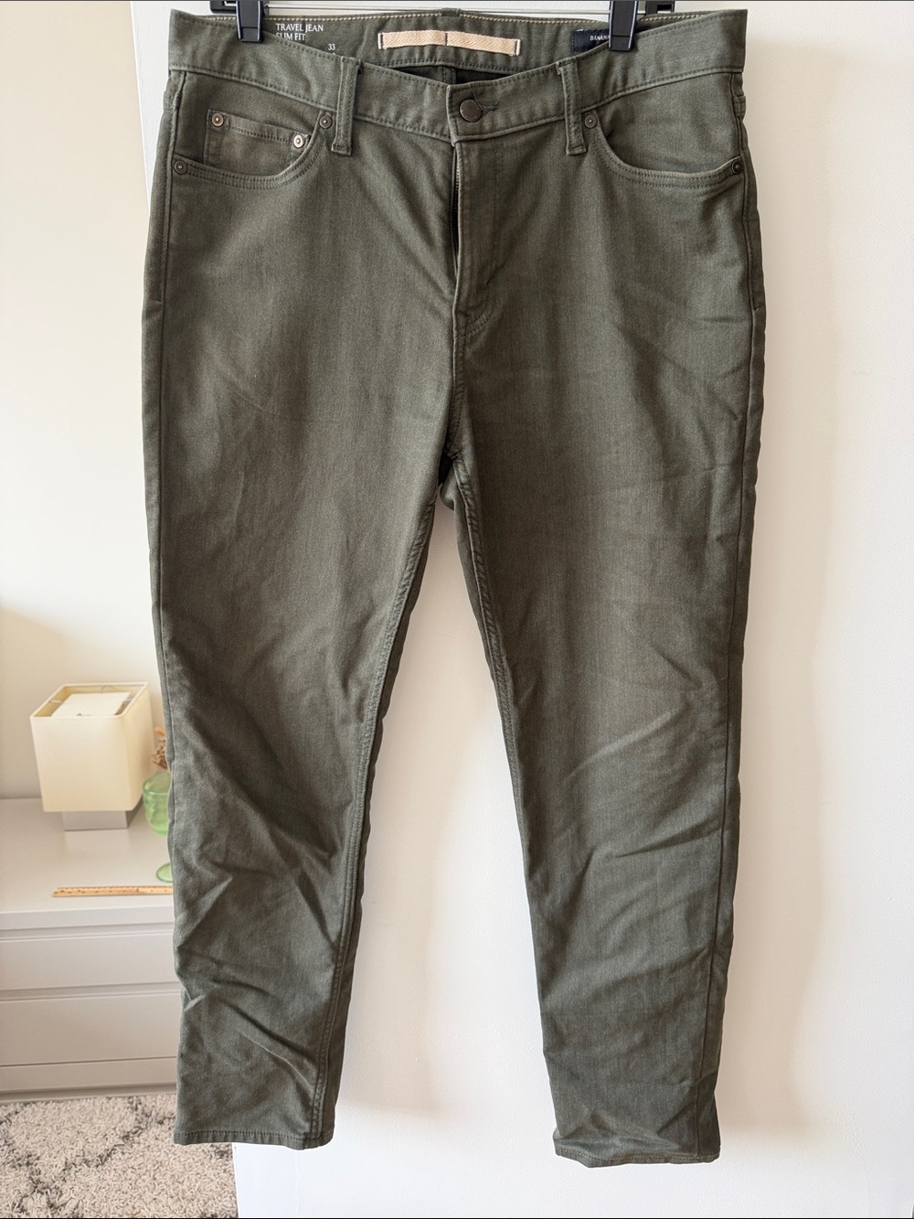 Banana Republic Olive Green Slim Jeans